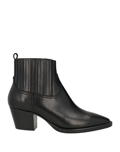 ANNA F. Ankle boot Black Leather