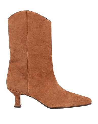 ANNA F. Ankle boot Camel Leather