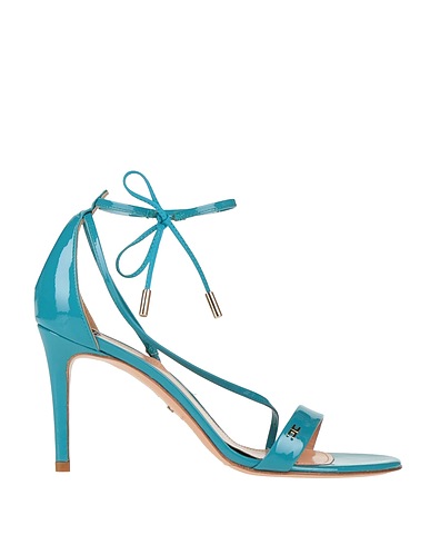 ELISABETTA FRANCHI Sandals Turquoise Soft Leather