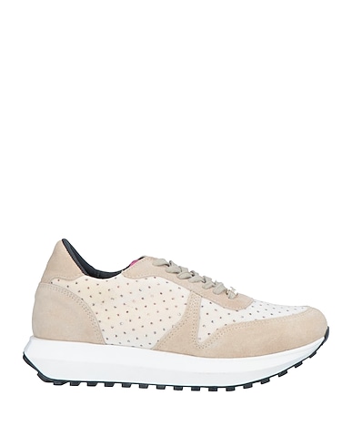 CUPLÉ Sneakers Cream Leather, Other Fibres