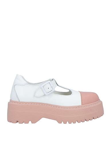 JUST ANOTHER COPY Loafers White Soft Leather