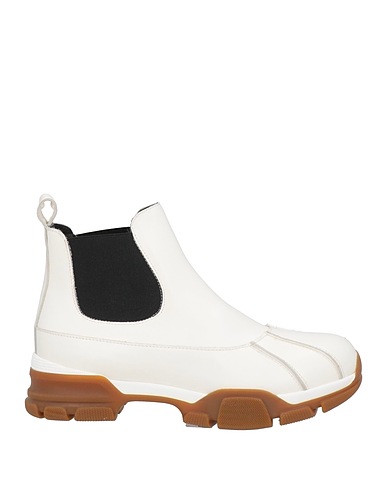 ERIKA CAVALLINI Ankle boot Off white 95% Soft Leather, 5% Elastane