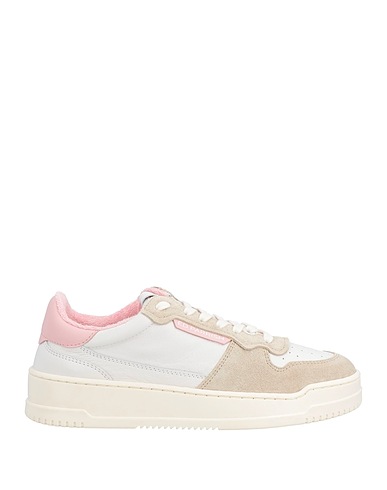 ED PARRISH Sneakers Grey Leather, Textile fibers