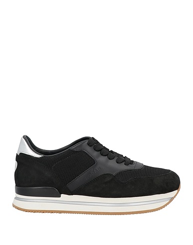 HOGAN Sneakers Black Soft Leather, Textile fibres