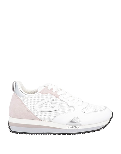 ALBERTO GUARDIANI Sneakers Weiß Leder, Gewebefasern