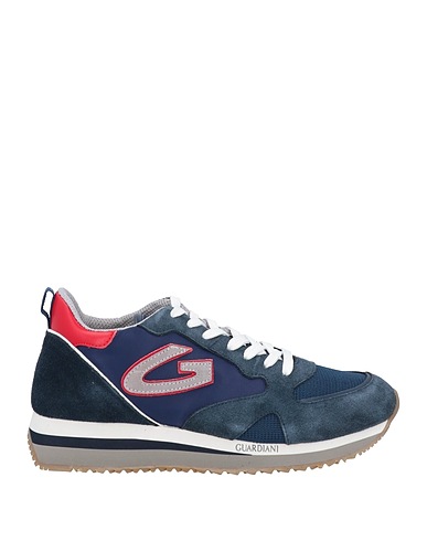 ALBERTO GUARDIANI Sneakers Marineblau Leder, Gewebefasern