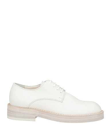 ANN DEMEULEMEESTER Laced shoes Off white Soft Leather