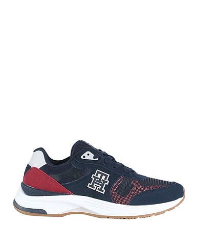 TOMMY HILFIGER Sneakers Marineblau Leder, Gewebefasern
