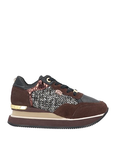 APEPAZZA Sneakers Chocolate brown Textile fibers, Leather