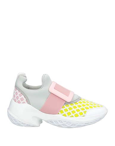 ROGER VIVIER Sneakers Lime green Soft Leather, Textile fibers