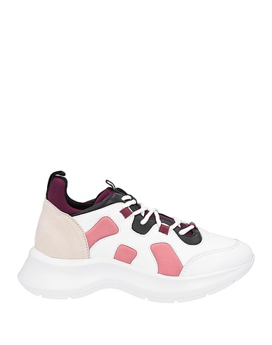 HOGAN Sneakers White Soft Leather, Textile fibers