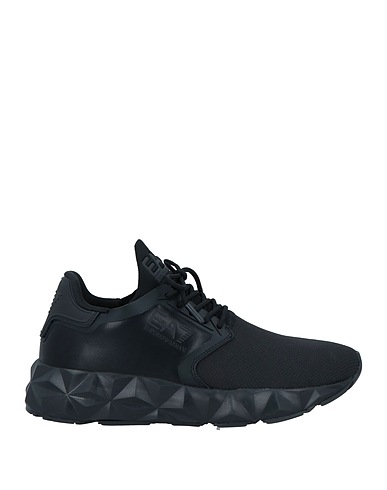 EA7 Sneakers Black Textile fibres, Soft Leather