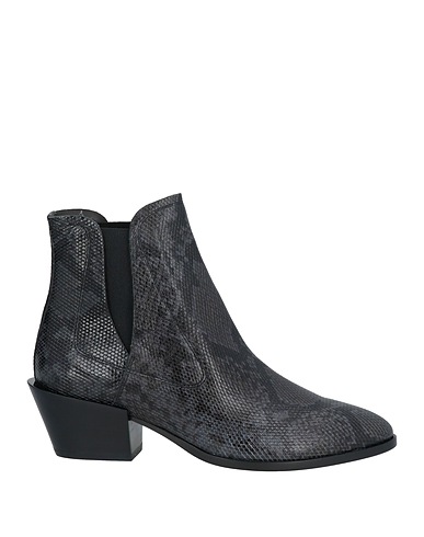 TOD'S Ankle boot Navy blue Soft Leather, Textile fibres