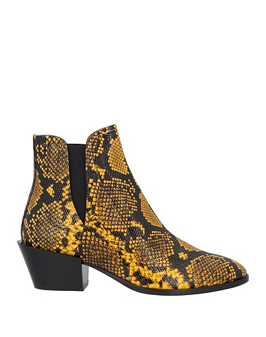 TOD'S Stivaletti Giallo Pelle, Fibre tessili