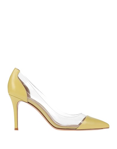 GIANVITO ROSSI Court Yellow Soft Leather, Plexiglas®