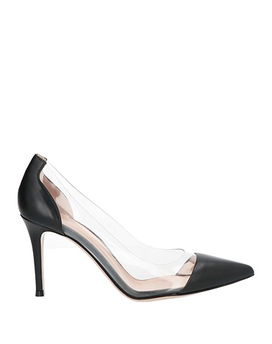 GIANVITO ROSSI Zapato de salón Negro Piel, Plexiglas®