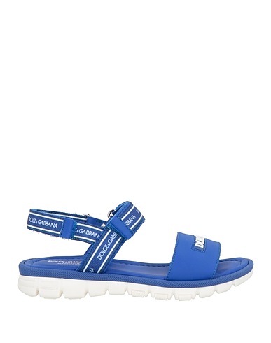 DOLCE&GABBANA Sandals Blue 80% Calfskin, 20% Viscose