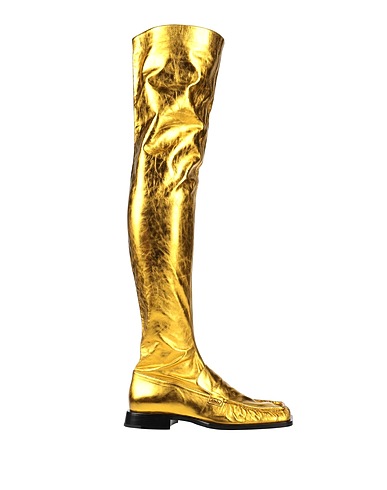 JIL SANDER Boots Gold Soft Leather