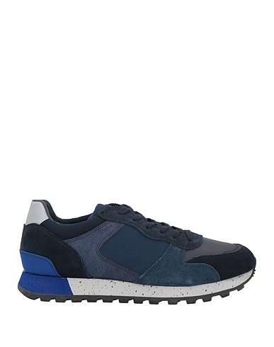 GEOX Sneakers Blu notte Pelle, Fibre tessili