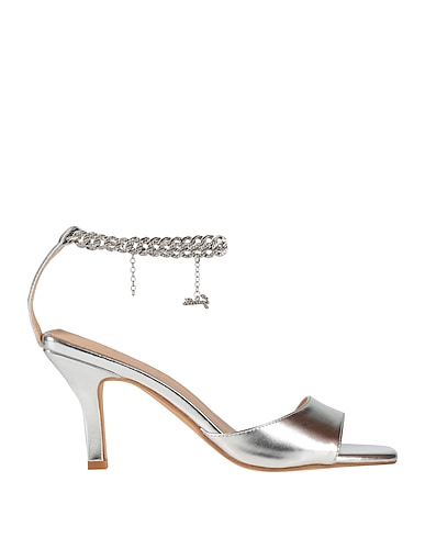 GAëLLE Paris Sandals Silver Textile fibers