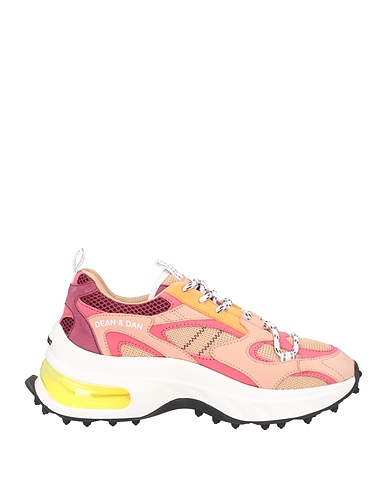 DSQUARED2 Sneakers Light brown Soft Leather, Textile fibres