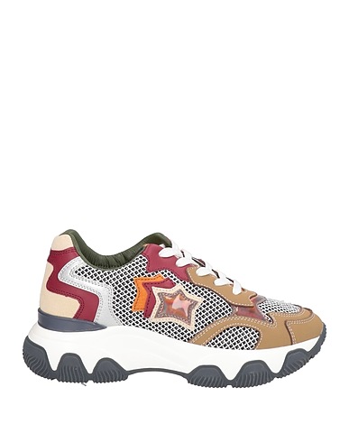 ATLANTIC STARS Sneakers Khaki Fibre tessili, Pelle