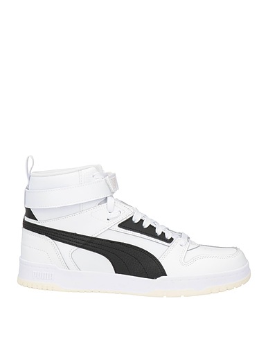 PUMA Sneakers White Soft Leather, Textile fibers