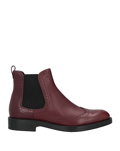 TOD'S Ankle boot Burgundy Soft Leather
