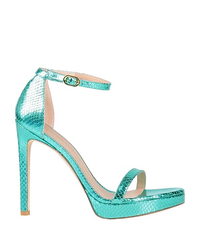 STUART WEITZMAN Sandals Emerald green Soft Leather