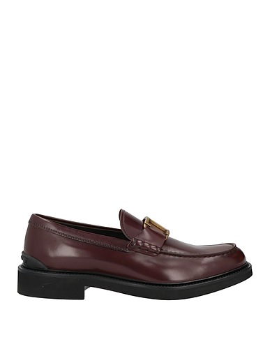 TOD'S Loafers Burgundy Soft Leather