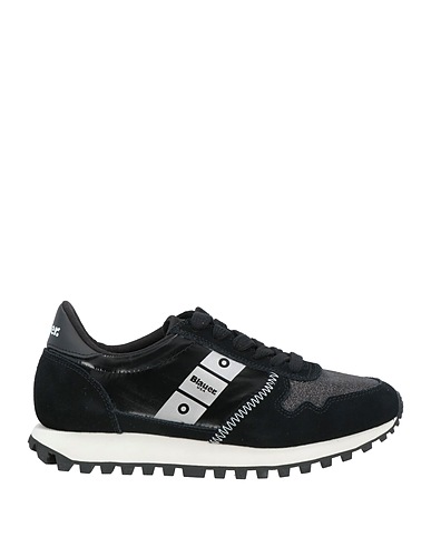 BLAUER. Sneakers Black Soft Leather, Textile fibers