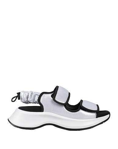 HOGAN Sandals Silver Textile fibers