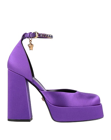 VERSACE Pump Purple 72% Viscose, 28% Silk