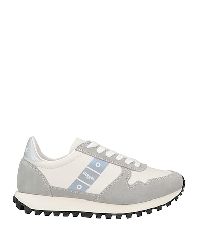 BLAUER. Sneakers Grey Leather, Rubber