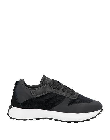 APEPAZZA Sneakers Black Leather, Textile fibres, Other Fibres