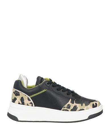 APEPAZZA Sneakers SPORT Black Soft Leather, Textile fibres