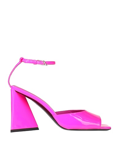 THE ATTICO Sandals Fuchsia Textile fibres, Soft Leather