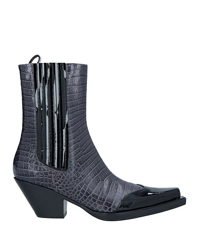 ALEXANDRE VAUTHIER Stivaletti Piombo Pelle, Fibre tessili