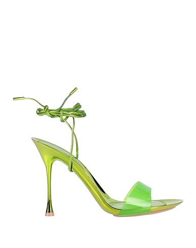 GIANVITO ROSSI Sandali Verde lime PVC - Polivinilcloruro, Pelle