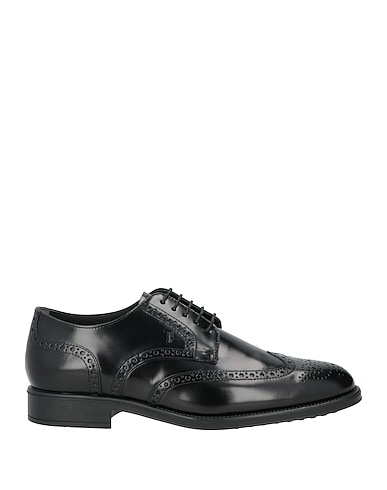 TOD'S Laced shoes Black Soft Leather