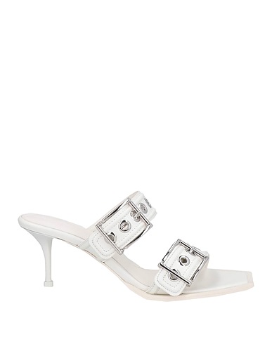 MCQUEEN Sandals White Soft Leather