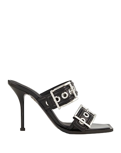 MCQUEEN Sandals Black Soft Leather