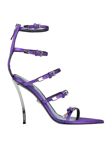 VERSACE Sandalen Violett Gewebefasern