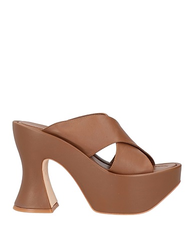 PALOMA BARCELÓ Sandals Brown Soft Leather