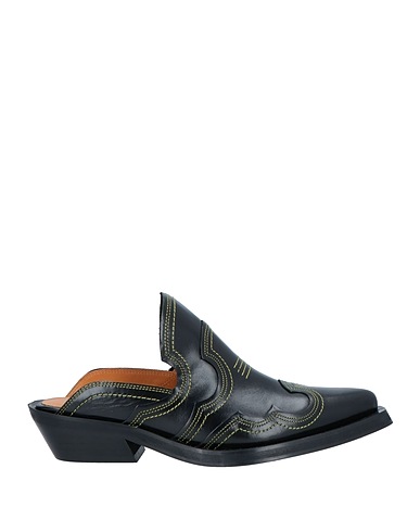 GANNI Mules and clogs Black Soft Leather