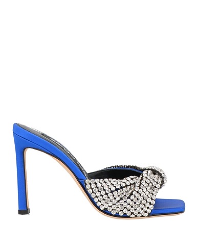 SERGIO ROSSI Sandals Bright blue Textile fibers
