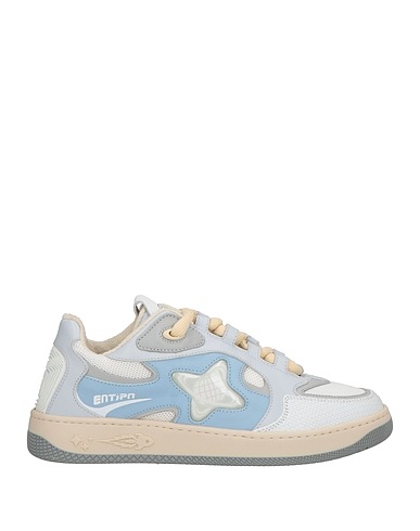 ENTERPRISE JAPAN Sneakers Sky blue Calfskin, Textile fibers