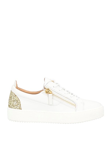 GIUSEPPE ZANOTTI Sneakers White Soft Leather, Textile fibres