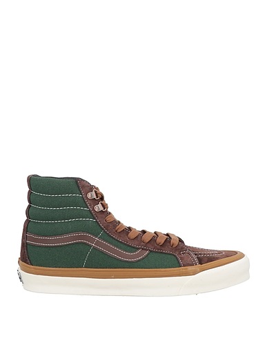 VANS VAULT Sneakers Dark green Soft Leather, Textile fibers