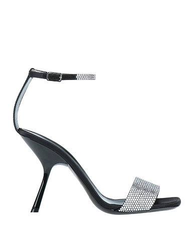 EVANGELIE SMYRNIOTAKI x SERGIO ROSSI Sandals Silver Soft Leather